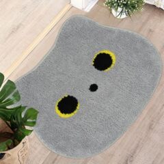 跨境temu热销可爱小猫浴室卫生间仿羊绒地垫耐脏耐磨家用脚垫代发