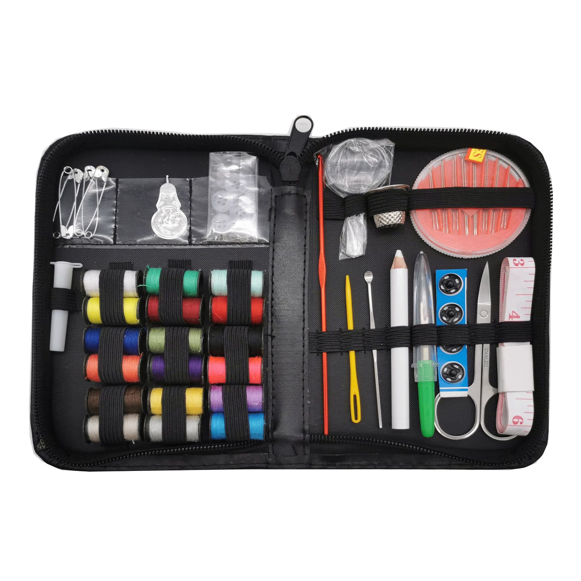 Amazon bolsa de costura traje de 10 piezas caja de costura portátil medio hogar herramientas de costura traje bolsa de almacenamiento