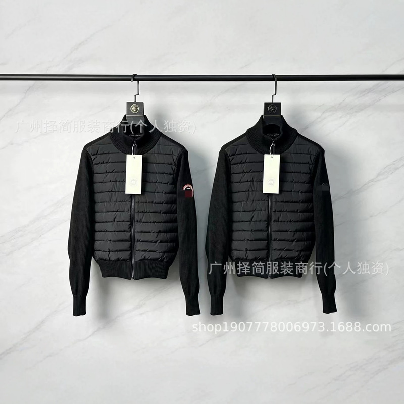 Goose brand men's knitted sweater, full-zip lightweight down jacket, same style as the Canadian version, fashionable and thin outerwear Goose brand men's knitted sweater, full-zip lightweight down jacket, same style as the Canadian version, fashionable and thin outerwear