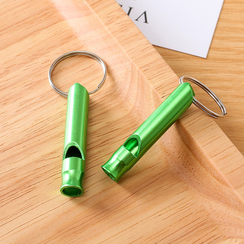 Outdoor camping life-saving whistle aluminum alloy whistle with logo printable metal multi-functional portable alloy whistle