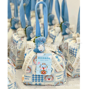 New Canvas Bag Cartoon Souvenir Baby Birthday Dragon Baby Gift Bag Gift Bag Handbag Gift Joy