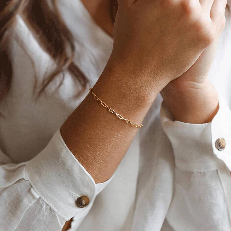 Women's Simple Bracelet Stainless Steel Bracelet Gold-Plated Chain Bracelet Stainless Steel Jewelry Women's Simple Bracelet Stainless Steel Bracelet Gold-Plated Chain Bracelet Stainless Steel Jewelry