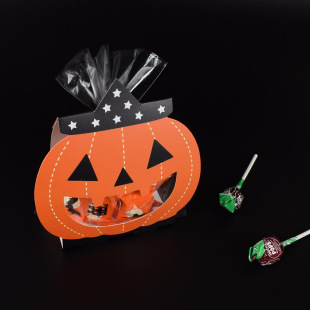 Halloween Ghost Pumpkin Portable Box Halloween Snowflake Crisp Nougat Nougat Biscuits Packing Box in stock 8/Set