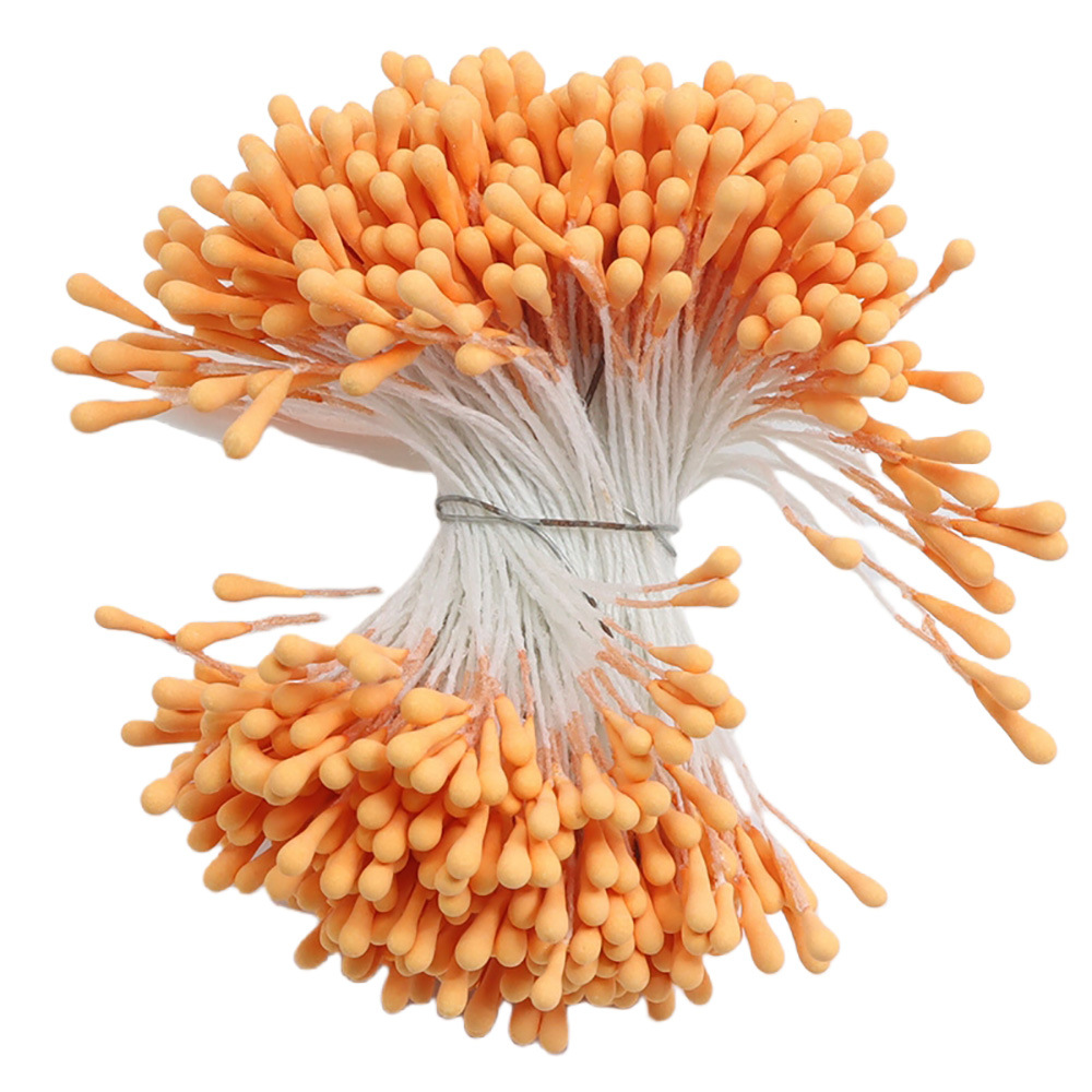 2 mm, 390 piezas, núcleo de flor mate, flor artificial, estambre de yeso ecológico, material para rosas y lirios, cabezal a juego