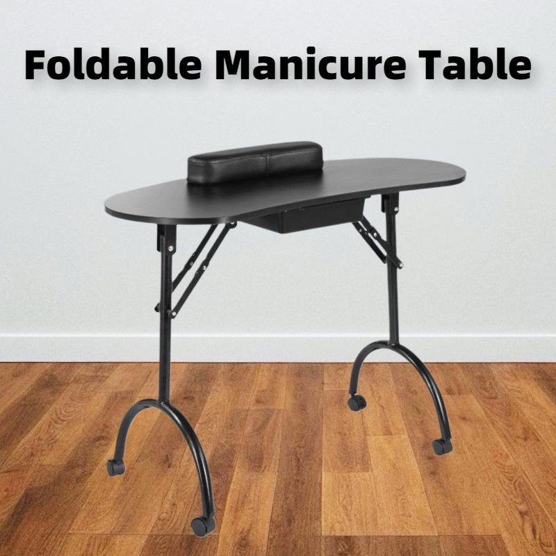 Nail table foldable nail table wholesale portable nail table with vacuum cleaner nail lamp manicure table commercial