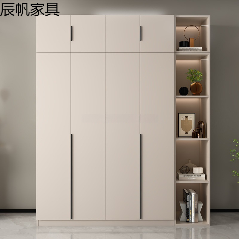衣柜家用卧室奶油风主柜出租房简易收纳衣橱小户型轻奢储物柜|undefined