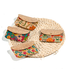 跨境环保软木树皮迷你钱包 木里木外 复古简约个性拉链收纳小包