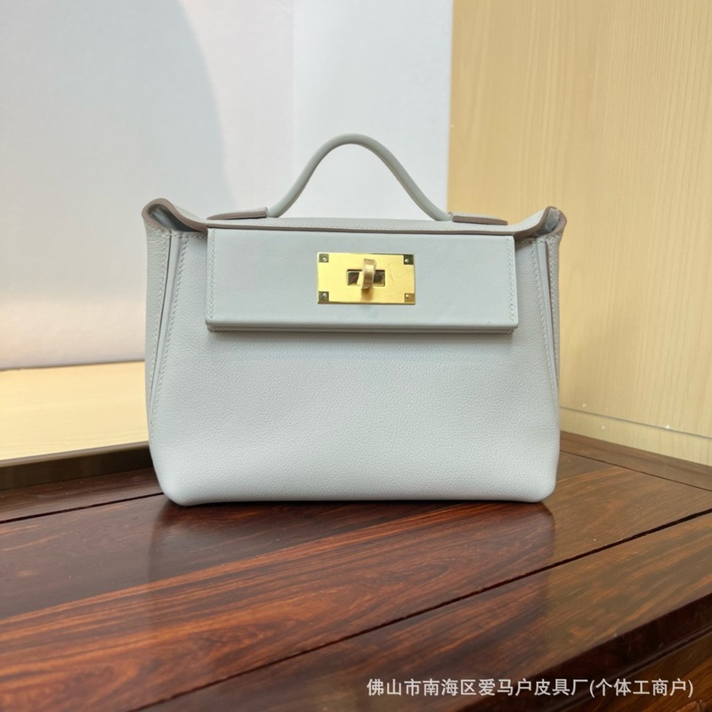 头层Swift皮蜡线手缝2424mini单肩手提斜挎包饺子包高品质轻奢包|undefined