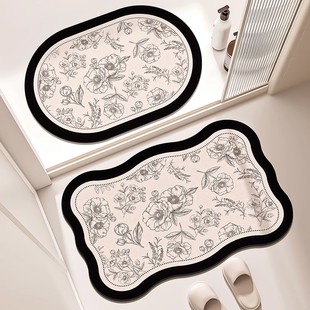 Bathroom Floor Mat Bathroom Non-Slip Water-Absorbent Toilet Strong Door Bathroom Diatom Mud Quick-Drying Foot Mat Carpet Bathroom