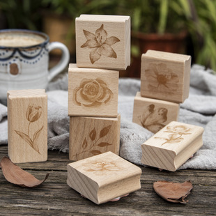 Ink Blossom Series Beautiful Day Seal Ink Sense Plant Hand Account DIY Material Decorative Printing 8