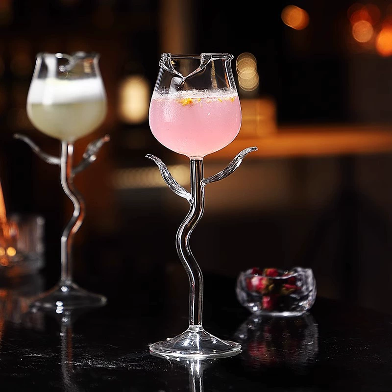 Creative cocktail high quality wineglass, glass, flowered