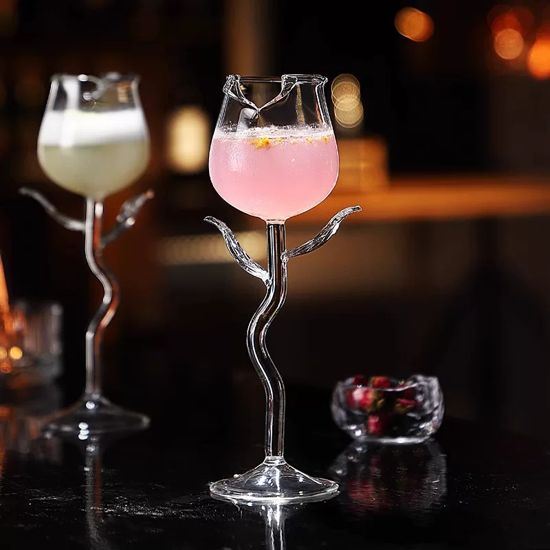 Creative cocktail high quality wineglass, glass, flowered