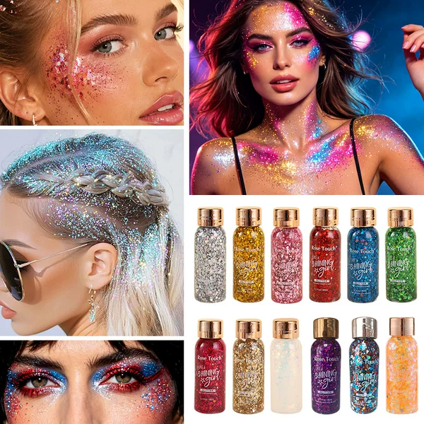 Cross-Border Gel Glitter Eyeshadow Makeup, Stage Makeup Eyeshadow Powder, Performance Makeup, Nail Art Eyeshadow Powder