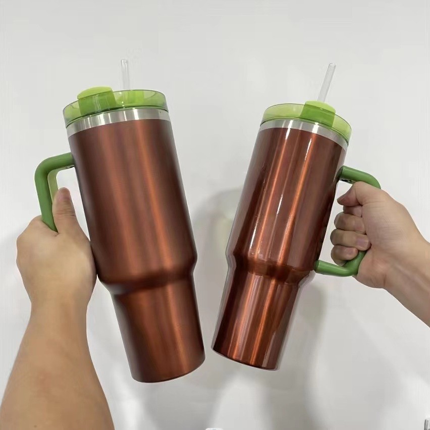 Transfronteriza de segunda generación de acero inoxidable 304 40oz mango Taza de coche Calentador de hielo de doble capa Taza de paja Taza de vacío al por mayor