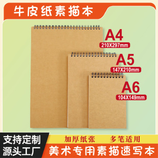 Special Sketchbook for Art Painting, Watercolor Painting Sketchbook, Blank Picture Hand Color Lead Drawing Paper, Thickeneded Coil Book