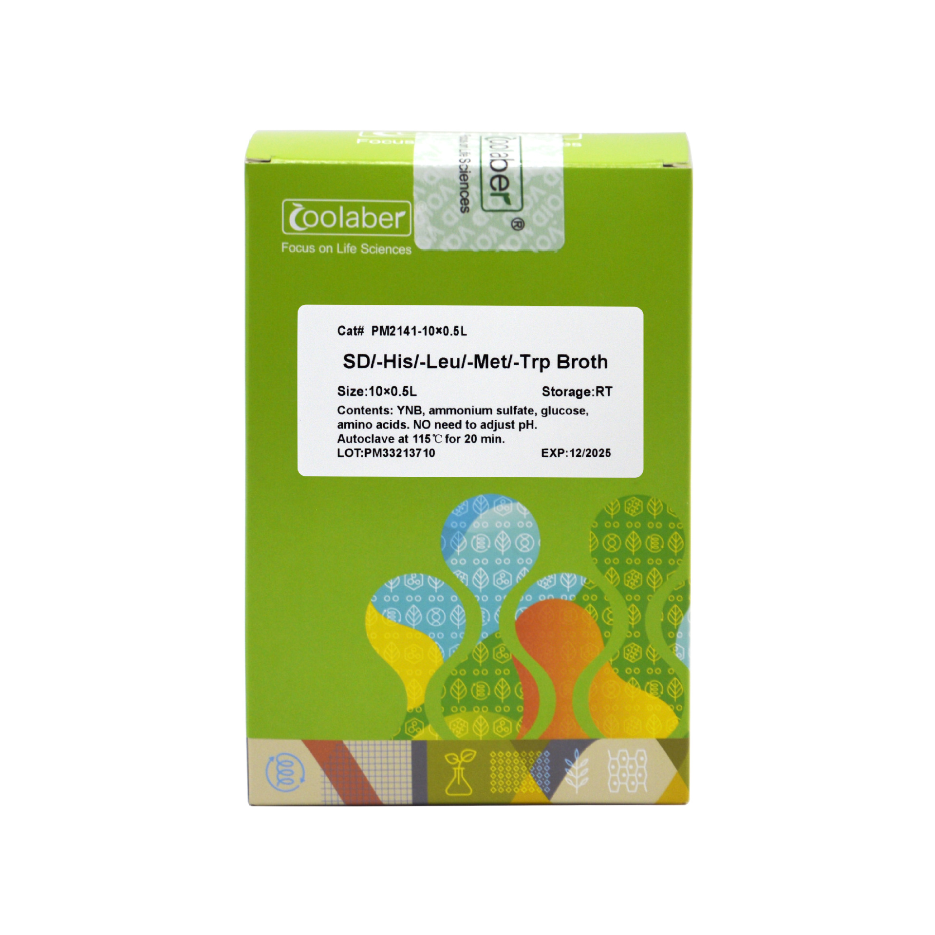 科研用 SD/-His/-Leu/-Met/-Trp Broth 酵母培养基