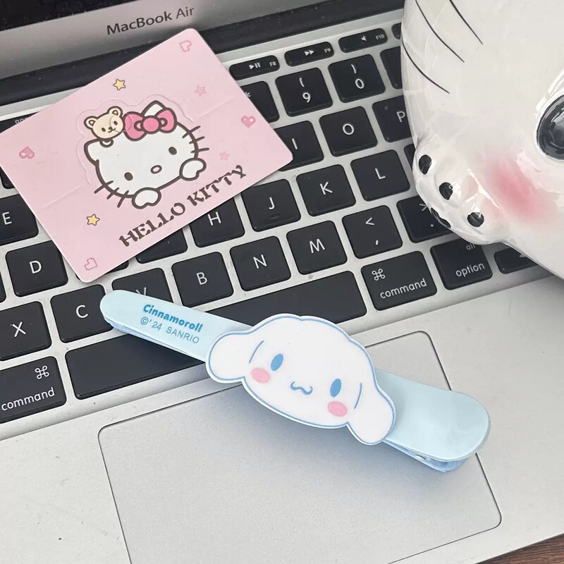 摆摊刘海夹格子甜美可爱三丽鸥鸭嘴夹卡通简约少女心ins百搭发饰|undefined