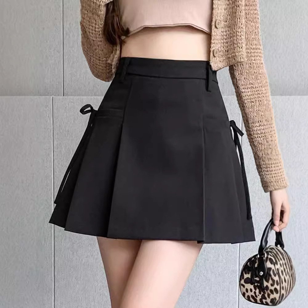 不规则西装半身裙子女春装2025年新款半裙a字百褶短裙小个子穿搭