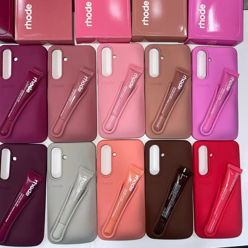 Suitable for Samsung A15/A56/S23/S24 Plus/S26 Ultra Lipstick Lip Gloss Silicone Hailey Phone Case Suitable for Samsung A15/A56/S23/S24 Plus/S26 Ultra Lipstick Lip Gloss Silicone Hailey Phone Case