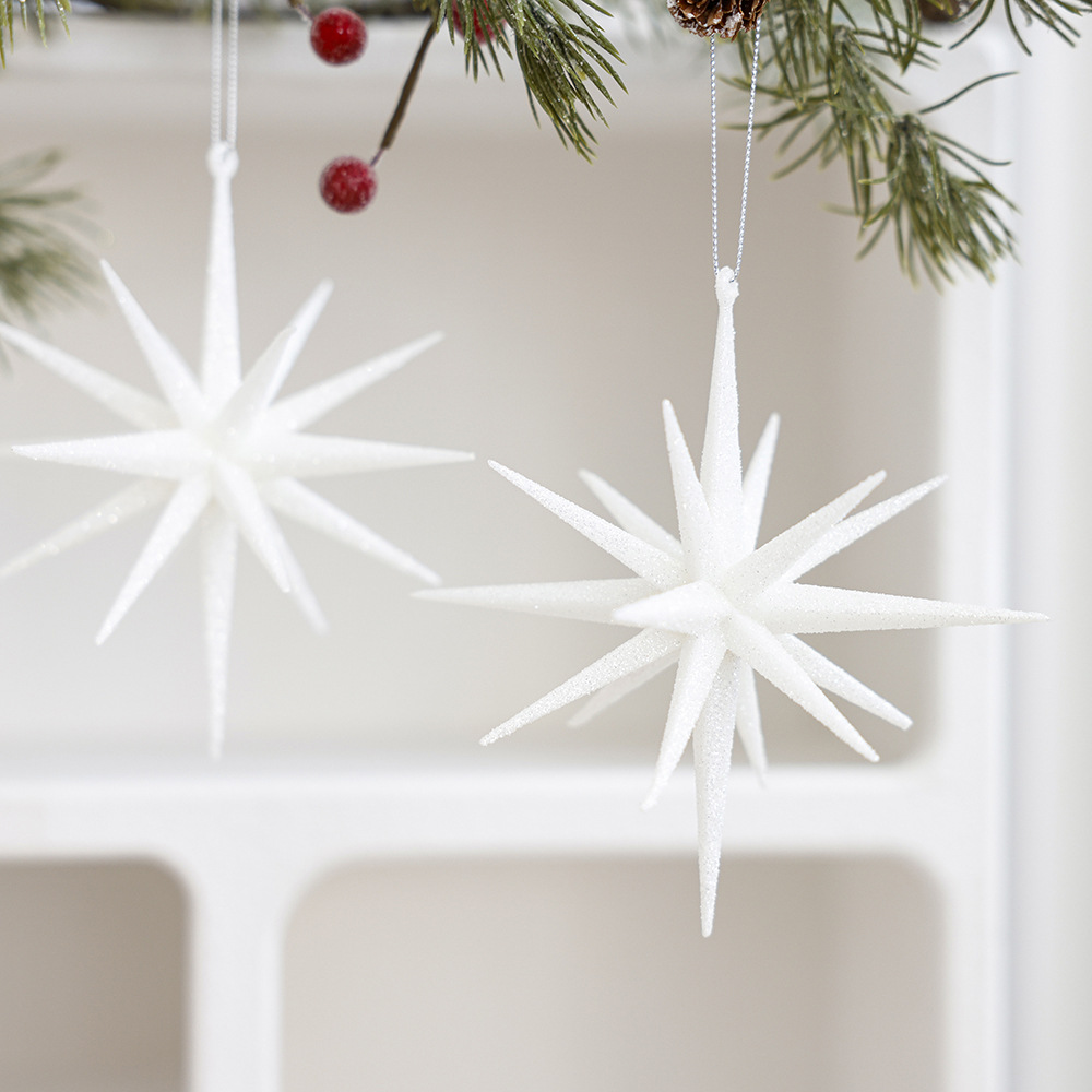 Decoración de Navidad ins estilo copo de nieve estrella árbol de Navidad adornos colgante atmósfera que rodea diseño de la escena Accesorios