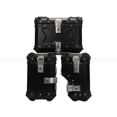 Motorcycle trunk – box storage box large capacity - 45l35l-three-boxes-of-right-hide-black