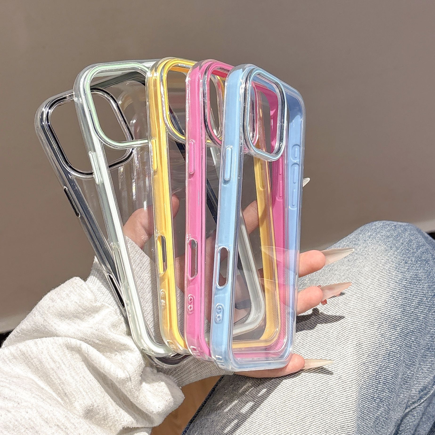 Grooved Acrylic Phone Case With Resin For Iphone 16 Pro Max_voghion.com
