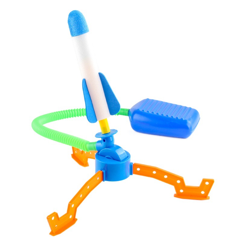 Los niños transfronterizos pie-stepping skyrocket catapulta emisora de luz al aire libre volando cielo flash lanzamiento cohete pistola ocio juguete