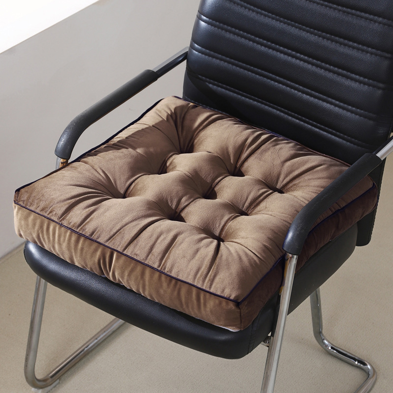 Color sólido transfronterizo engrosado cojín cuadrado cojín de asiento doméstico cojín de oficina cojín de invierno al por mayor