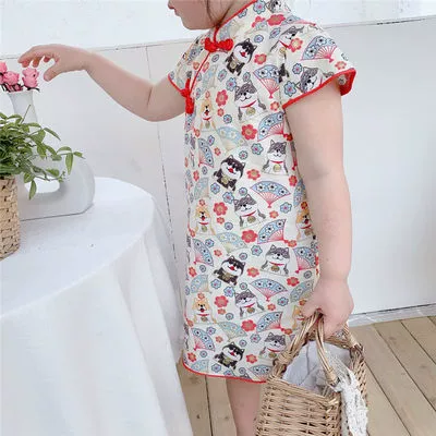 Fan Dog Dog Cheongsam