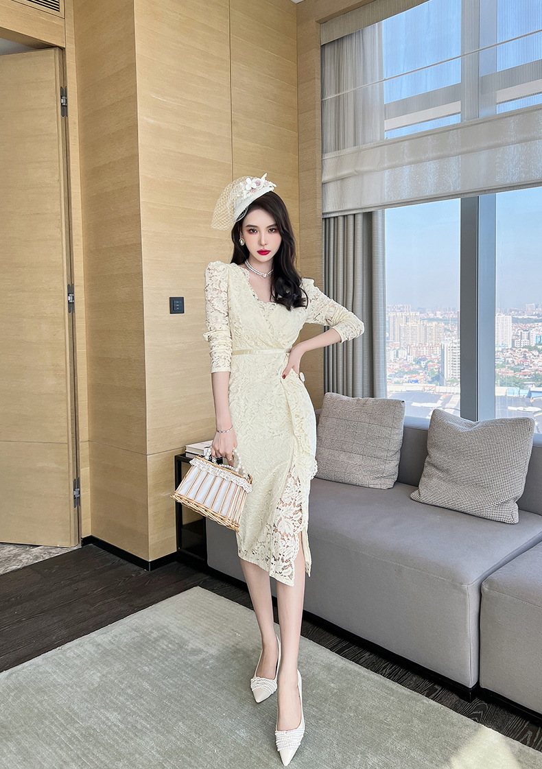 A2599 1220K VÁY ĐẦM LIỀN THÂN NỮ CHOTDNG MÙA XUÂN THU ĐÔNG HỌA TIẾT HOA THỜI TRANG NỮ REN G04 SẢN PHẨM MỚI