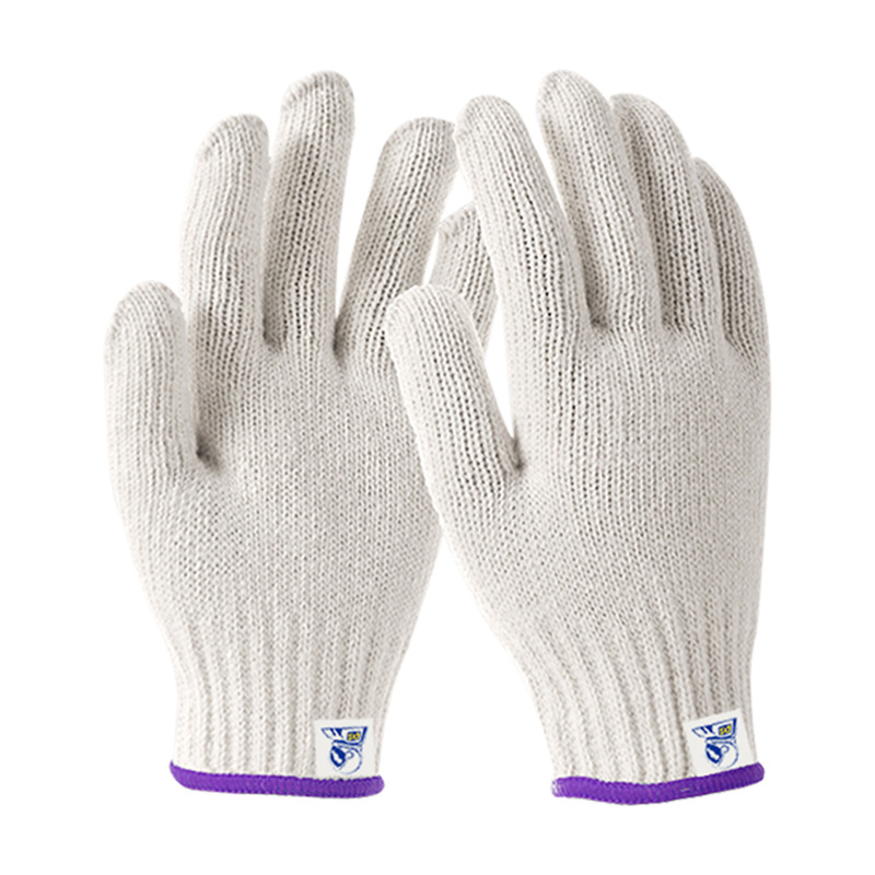 Dengsheng guantes de protección laboral guantes de un solo hilo de 1101 hilos de trabajo guantes de hilo de algodón blanco de trabajo de los hombres