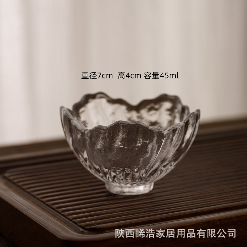 和風ガラス小茶カップ、桜ガラス茶カップ、ピンクフロスト槌目酒器、ガラスマスターカップ|undefined