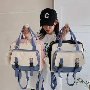 Multi-use portable schoolbag for primary school students one-shoulder slung backpack for junior high school students class tutorial bag large-capacity backpack