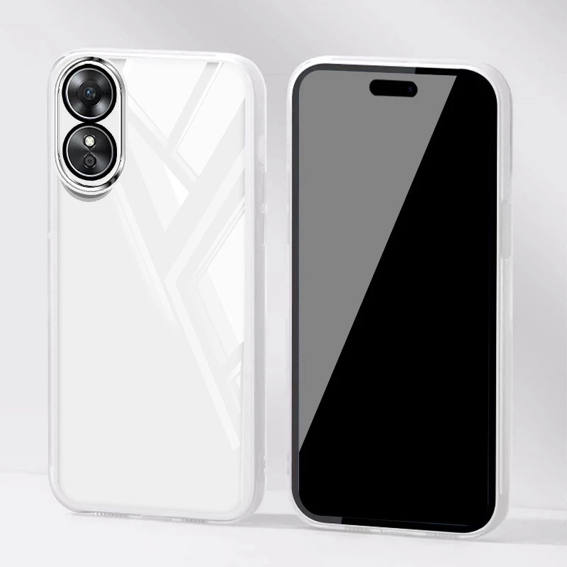 OPPO için uygun A18 A38 A17 A16 A16E A15 cep telefonu kılıfı silikon şeffaf koruyucu kapak TPU anti-düşme