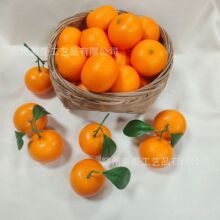 高仿真水果模型假人造沃柑桔子橘子道具橱窗展示带叶桔样品装饰