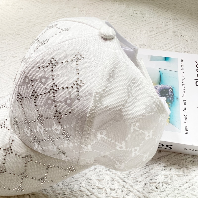 Cappellino da baseball jacquard lettera diamante cappello sole_voghion.com