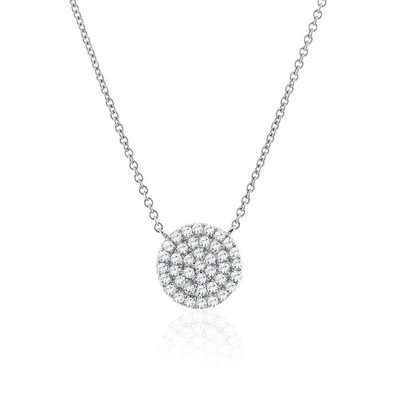 S 925純銀メッキ14k金星空円形ネックレス女性フランス軽豪華鎖骨鎖メーカー直販代理|undefined
