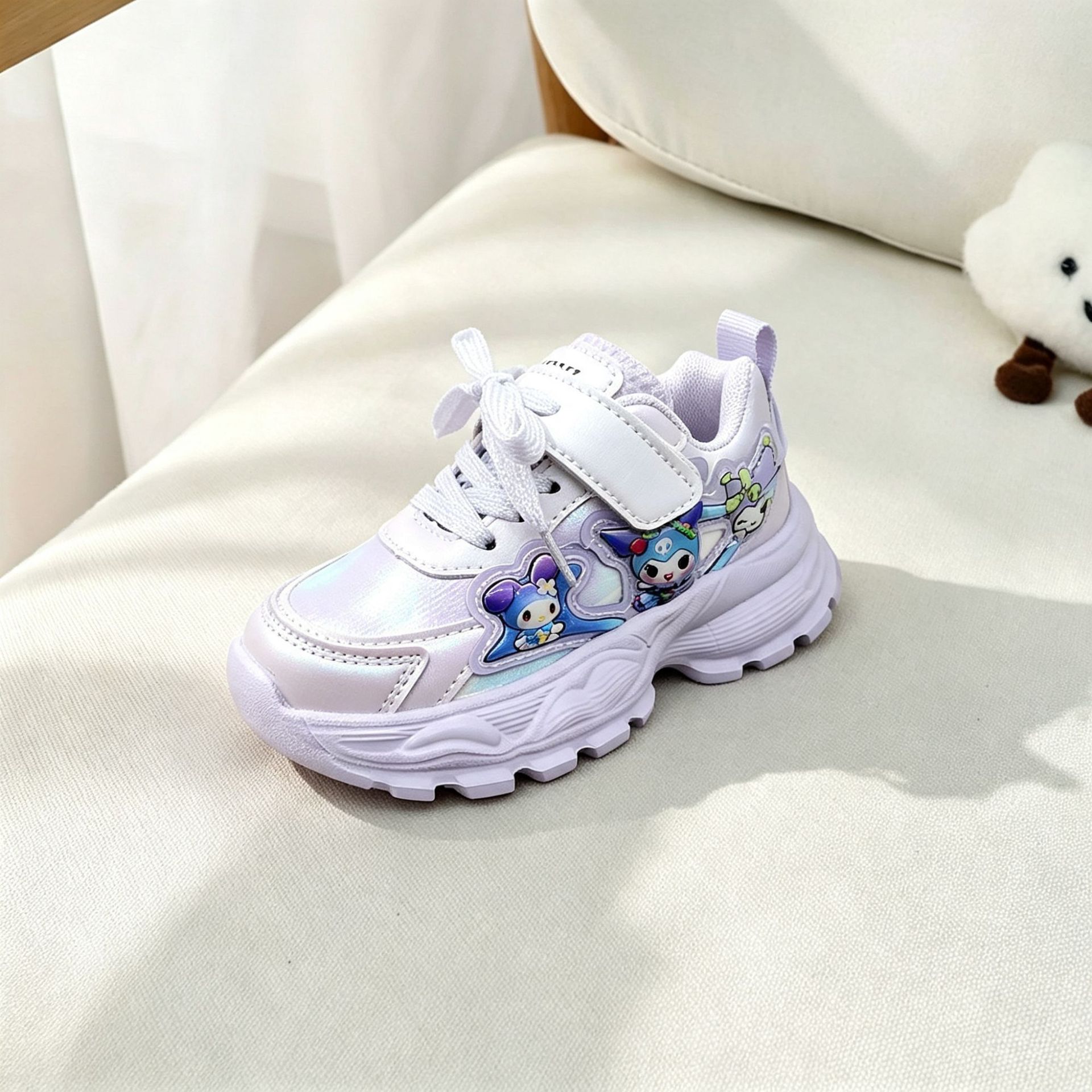 23-32 Pato de tamaño infantil superficies de cuero impermeables nuevos zapatos deportivos para niños medianos y grandes zapatos de botón giratorio para niños image 3