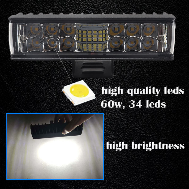 Factory wholesale car led work light spotlight led light 60w electric car light modified truck roof spotlight