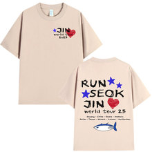 Jin金枪鱼RUNSEOKJIN EP TOUR 2025 T恤Kpop韩手短袖T恤