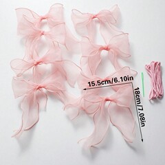 手作り欧根紗リボン蝶結びセットパーティー装飾工芸蝶結び