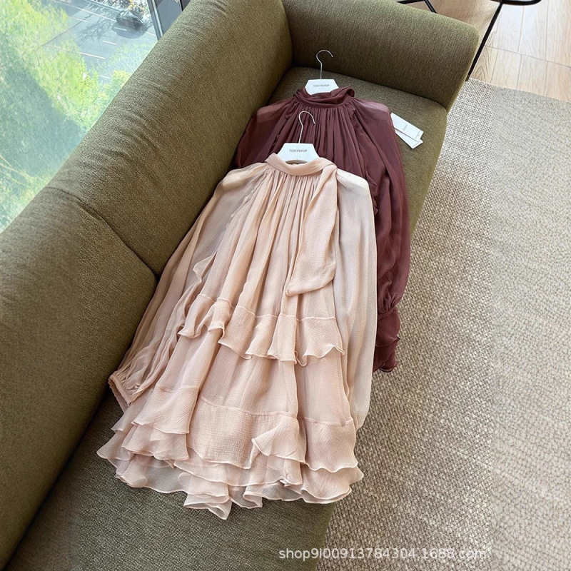 So Beautiful! Highly Recommended Premium Product: Gao-End Pure Tail-End Soft and Flowy Double-Layer Ruffle Dress So Beautiful! Highly Recommended Premium Product: Gao-End Pure Tail-End Soft and Flowy Double-Layer Ruffle Dress