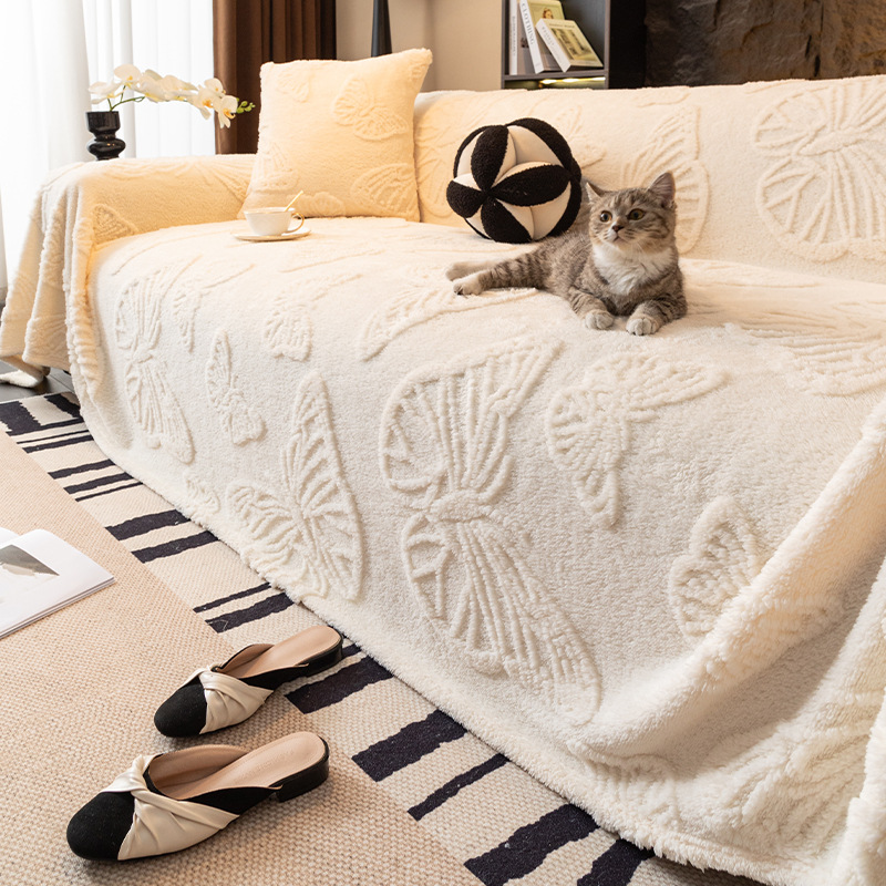 Stuffed Sofa Cover Cloth Autumn and Winter Anti-Cat Scratch Sofa Blanket 2025 New One-Piece Full Cover Ins Style Sofa Towel