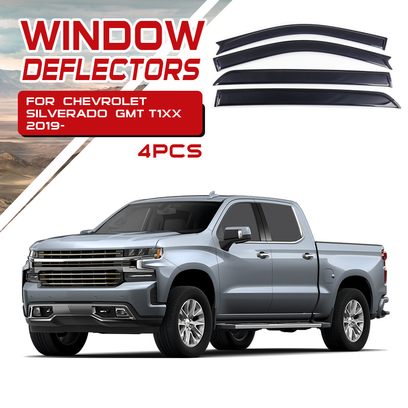 Aplicable gmc protector de lluvia protector de lluvia ceja GMC sierra Silverado ventana Deflector