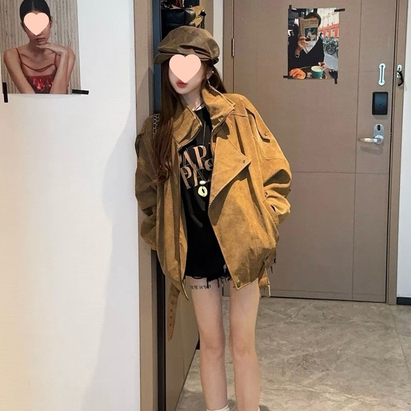 麂皮绒外套女春秋季2025新款早秋薄外套巨好看的短款夹克初秋休闲|undefined