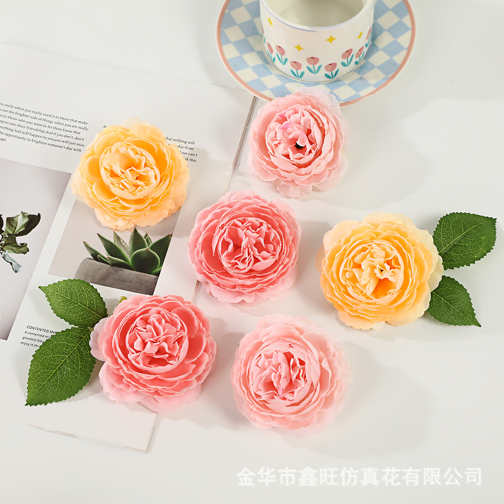 시뮬레이션 된 모란 꽃 머리 중국 스타일의 결혼식 배경 꽃 벽 꽃꽂이 소품 수제 diy 고대 스타일 Hanfu 머리 장식
