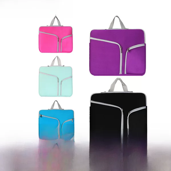 Factory self-sold cross-border diving material multi-pocket zipper computer bag 11 13 15 inch notebook handle liner bag