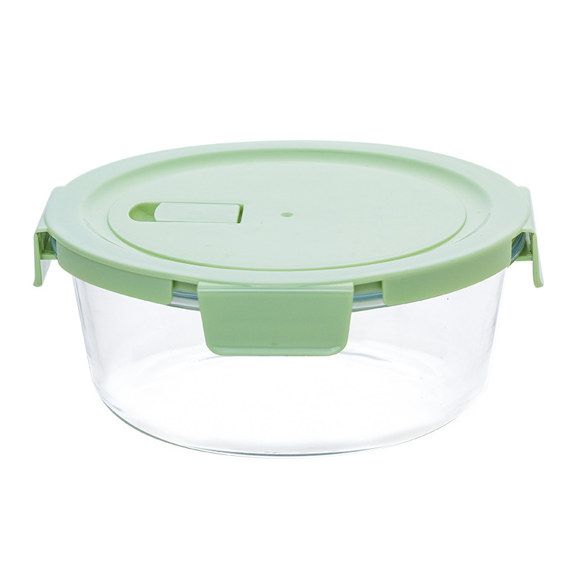 Fiambrera de vidrio, lonchera de aislamiento, caja de conservación separada, caja de bento, caja de frutas, horno microondas, estudiante de oficina, mujer