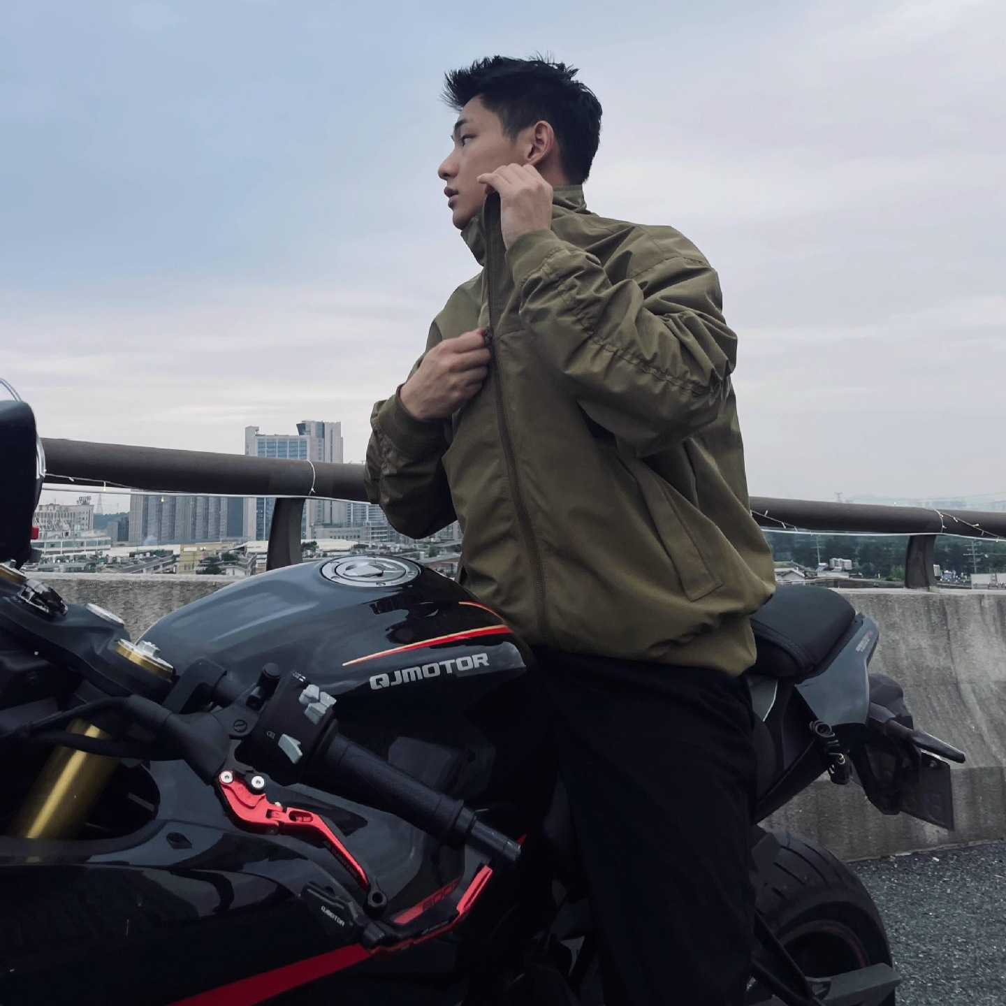 American Coach Jacket Three-proof Spring and Summer Collar Charge Clothes Solid Color Retro Outdoor Tooling Flying Jacket Top