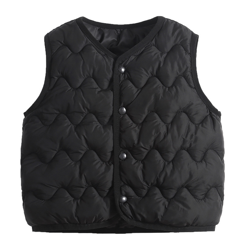 Otoño y invierno nuevo chaleco de plumón de algodón para bebés super suave chaqueta de algodón para niños y niñas